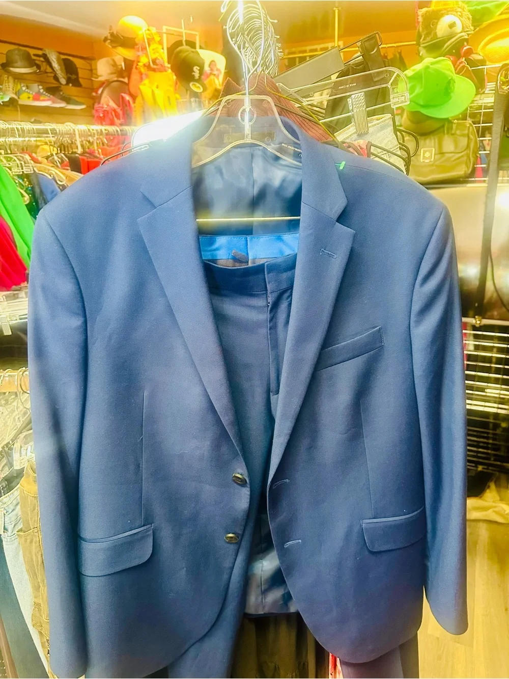 Kenneth Cole Navy Blue Two-Piece Suit - Modern Tailored Fit